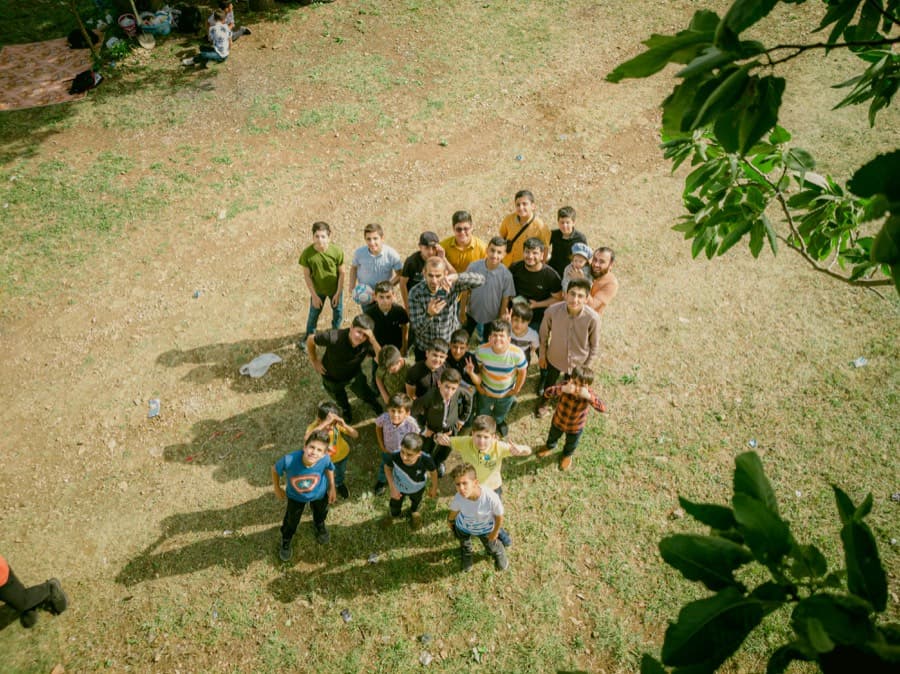 A group standing in a circle